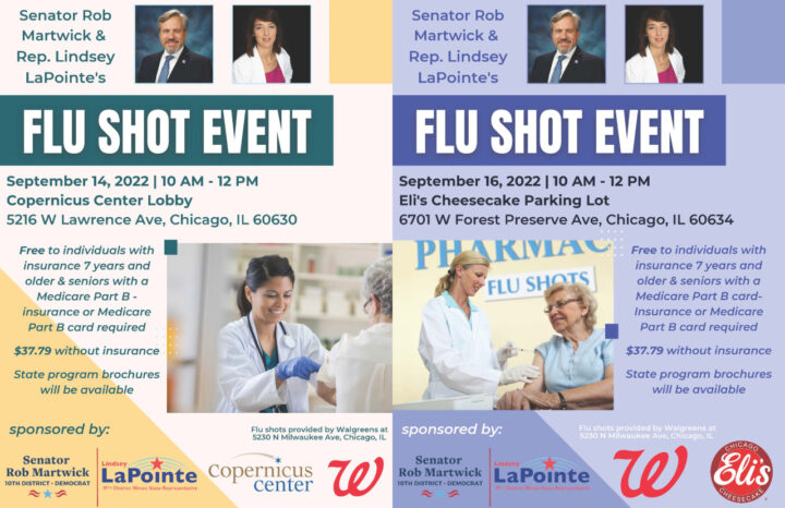 Two Fliers for upcoming Flu shots