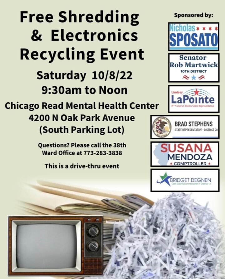 Martwick to sponsor free shredding and electronics recycling event