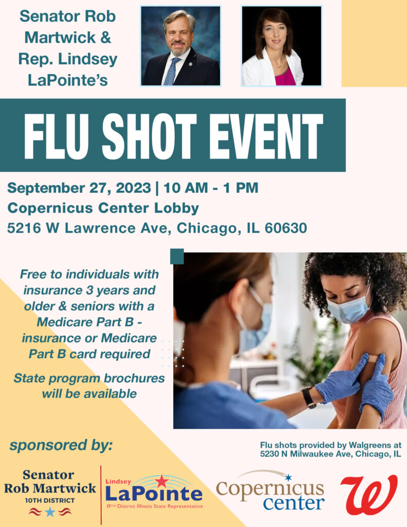 Martwick hosts flu shot event in September - Senator Robert Martwick