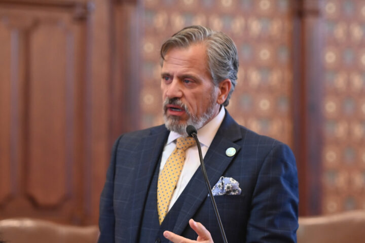 State Senator Robert Martwick addresses the Senate.